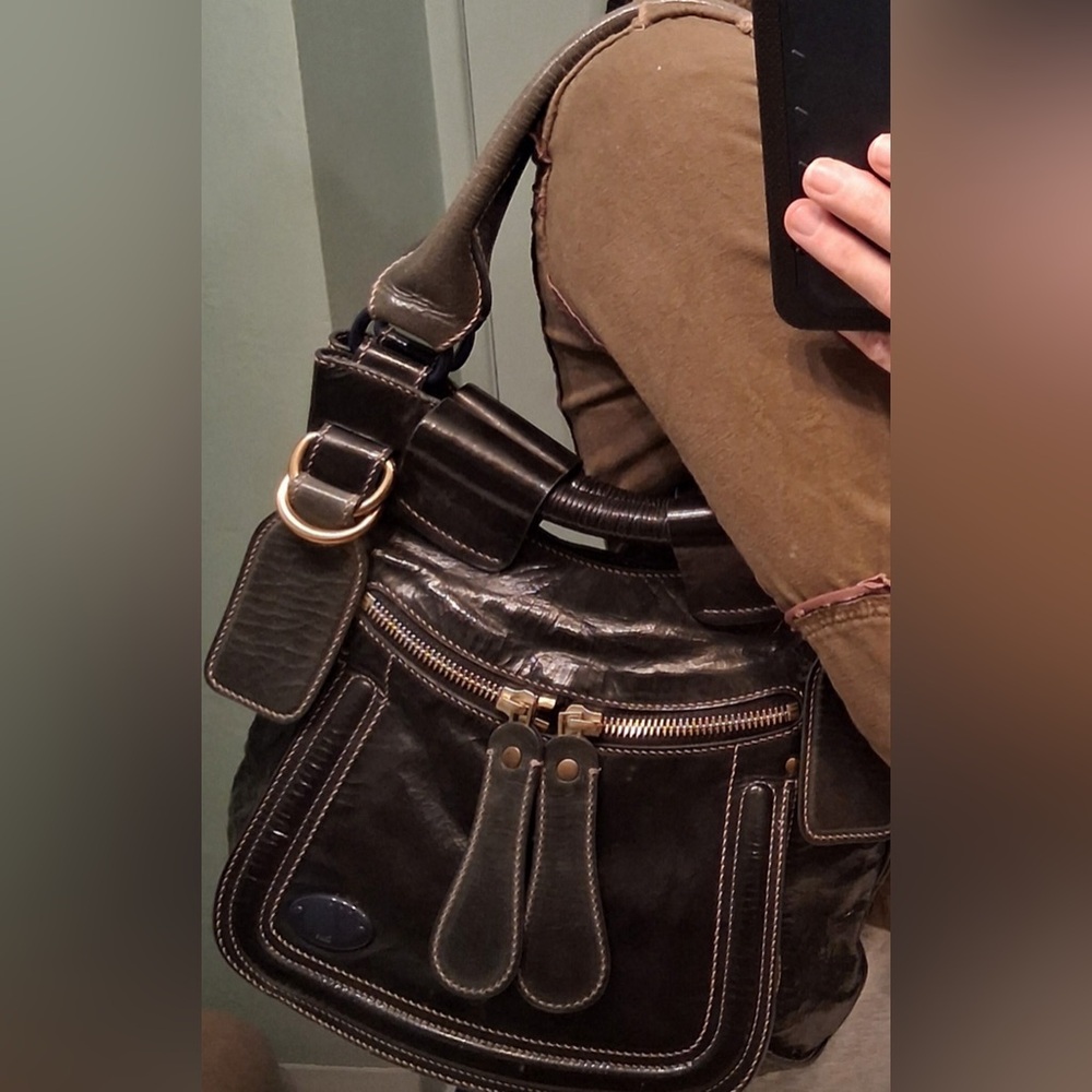 Chloe vintage Bay bag. Black & grey Great used condition NOW cross listed